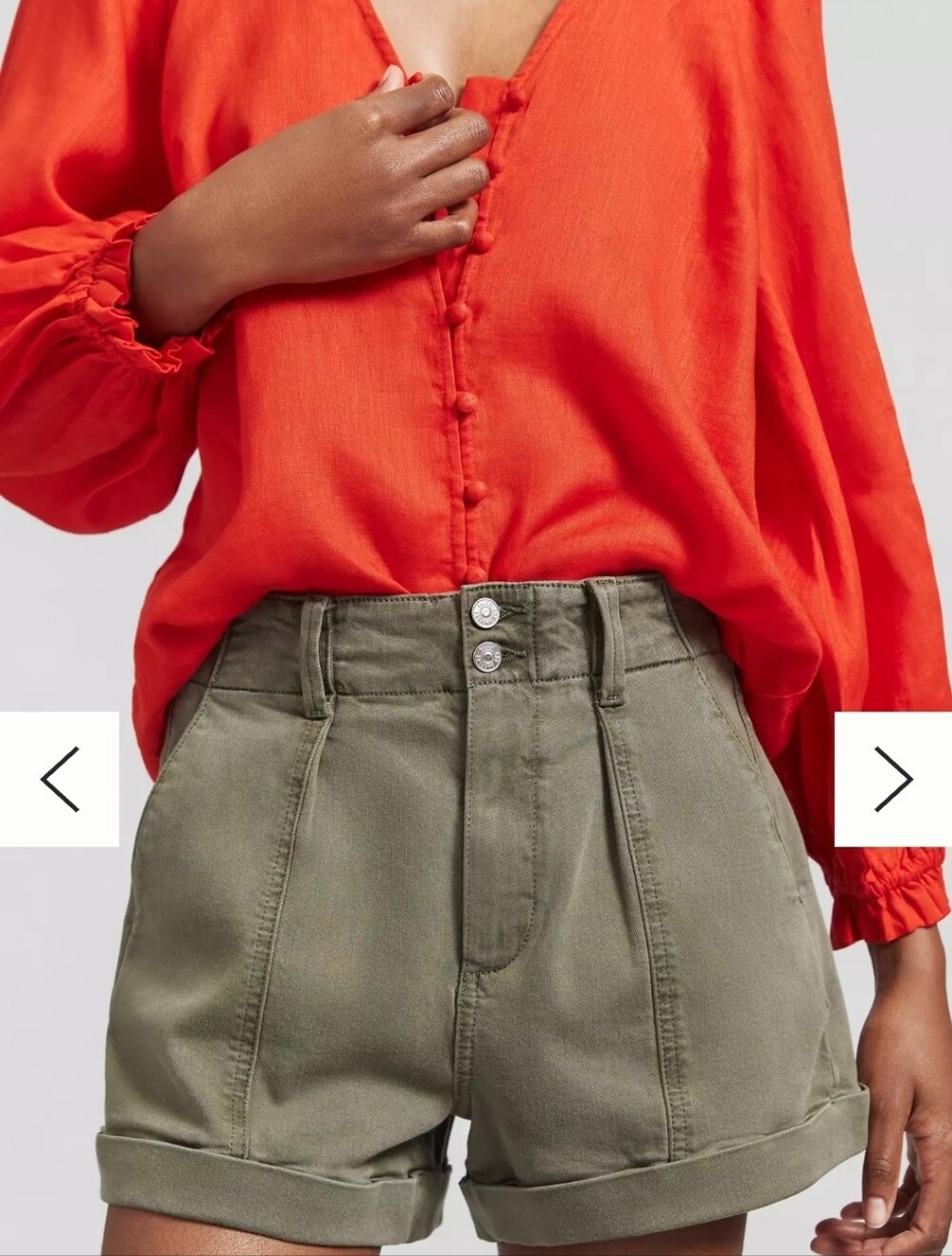 Anthropologie Maeve 100% Linen Red Peasant Blouse Button Front Boho Top - Picture 4 of 12